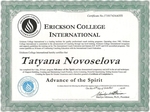 Erickson College International - Advance of the Spirit Certificate