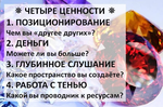 "Четыре ценности". Он-лайн программа для коучей "Четыре ценности". Он-лайн программа для коучей
